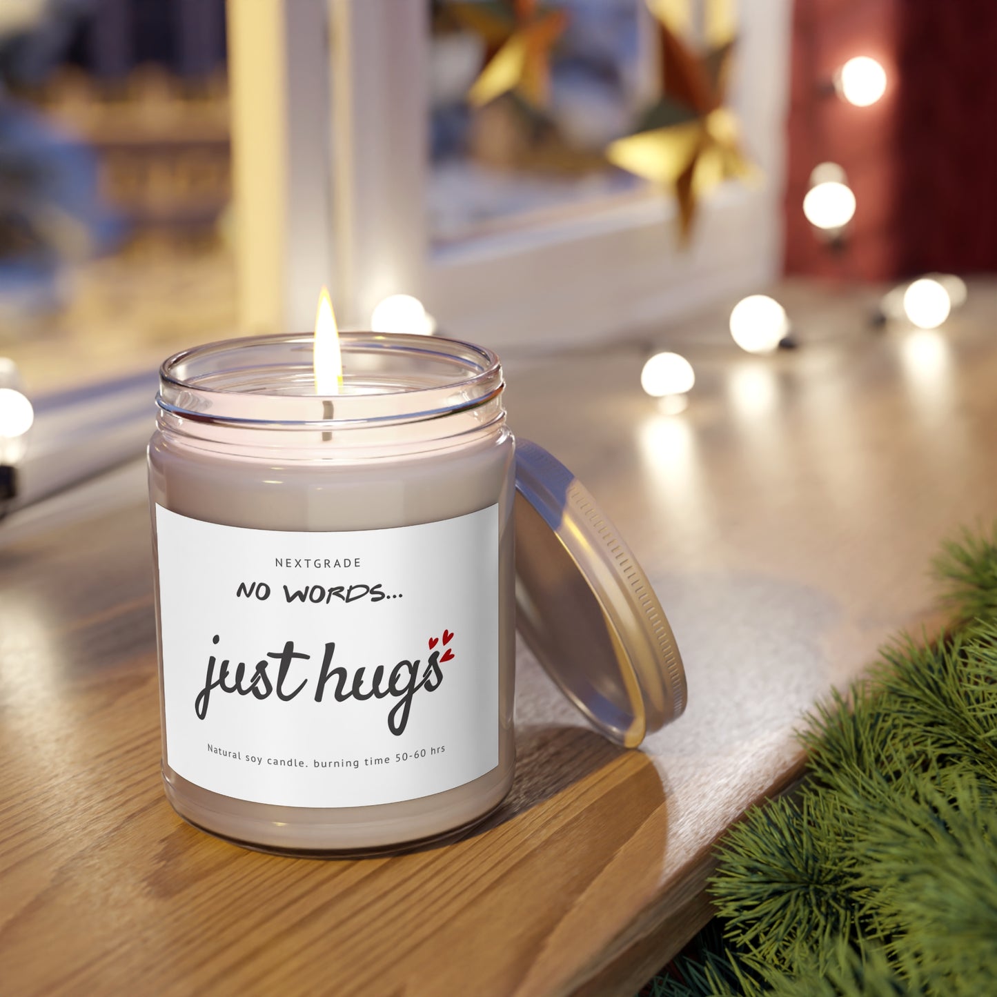 Sympathy Gifts for Loss of Loved One, Memorial Gifts, No Words Just Hugs, Grief, Think of You, Condolence, Get Well Candle for Women