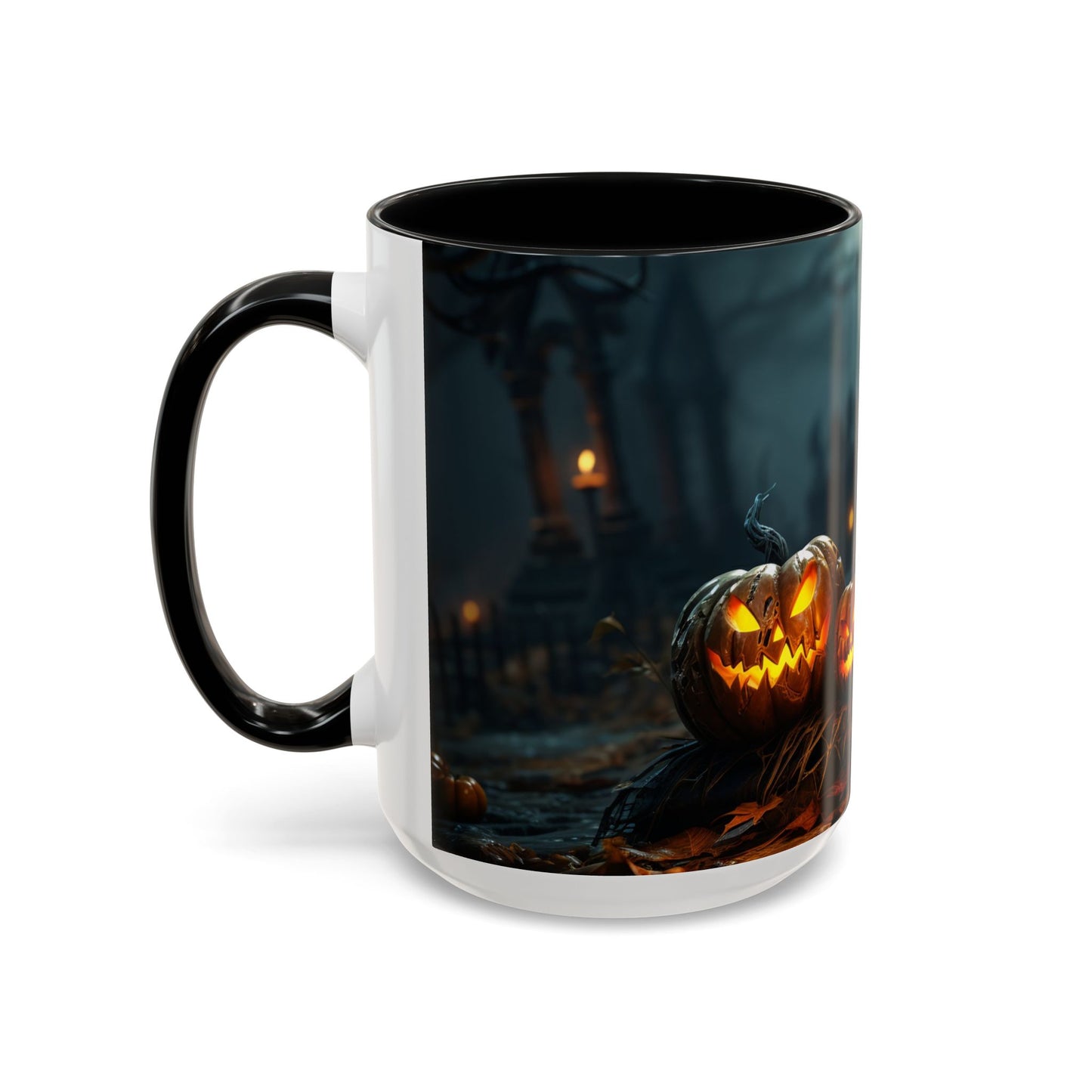 Halloween Pumpkin Accent Coffee Mug, Spooky Decor for Fall, Perfect Gift for Halloween Lovers, Seasonal Drinkware, Gift for Halloween Day