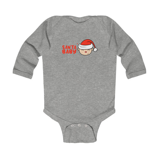 Santa Baby Infant Bodysuit | Baby Christmas Onesie | Baby Long sleeve suit | Baby Suit