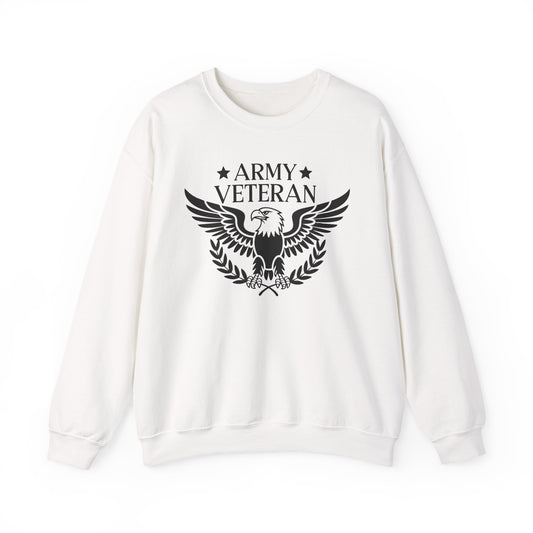 Army Veteran Crewneck Sweatshirt, Tribute Apparel, Gift for Veteran, Military Pride Sweatshirt, Comfortable Casual Wear, Veteran Day Gift