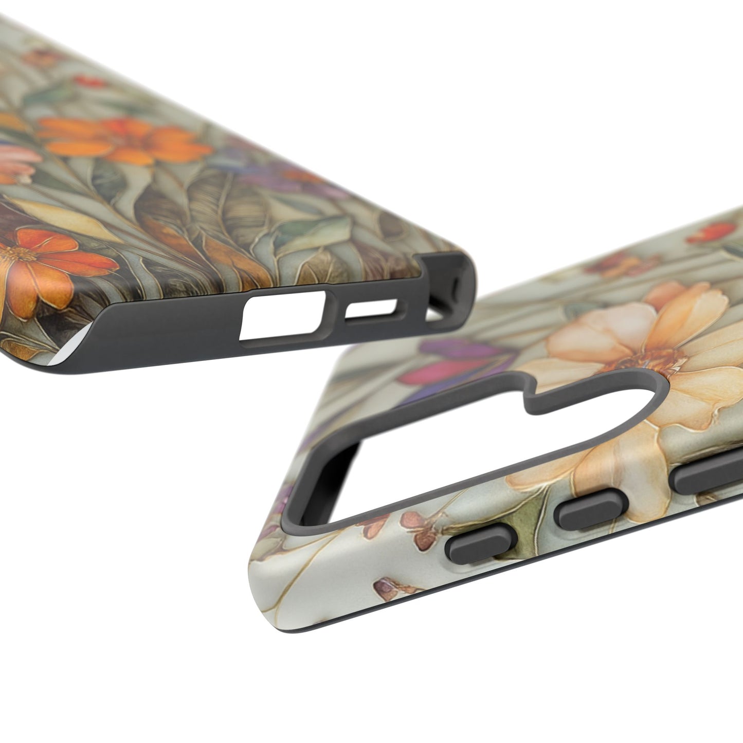 Phone case For iPhone & Samsung, Wildflower Mosaic MagSafe iPhone Case: Botanical Floral Design iPhone
