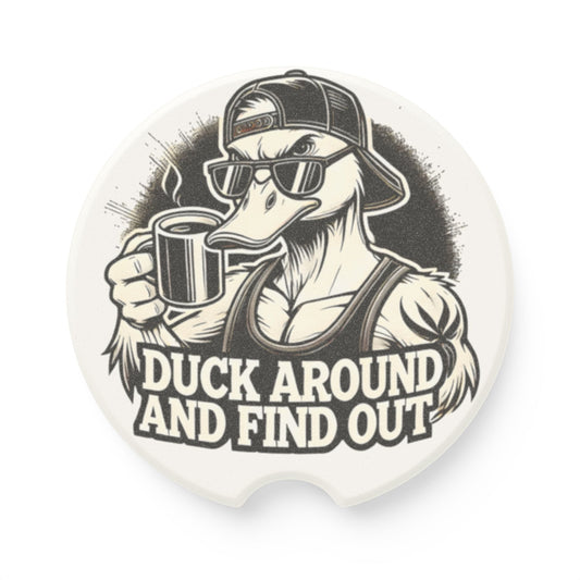 Duck Around and Find Out Car Coaster | Soapstone Drink Holder