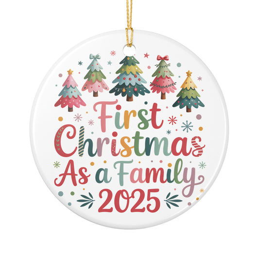 First Christmas as a Family 2025 Ornament, New Family Christmas Keepsake, Holiday Ornament, Family Christmas Gift, Baby Family Ornament