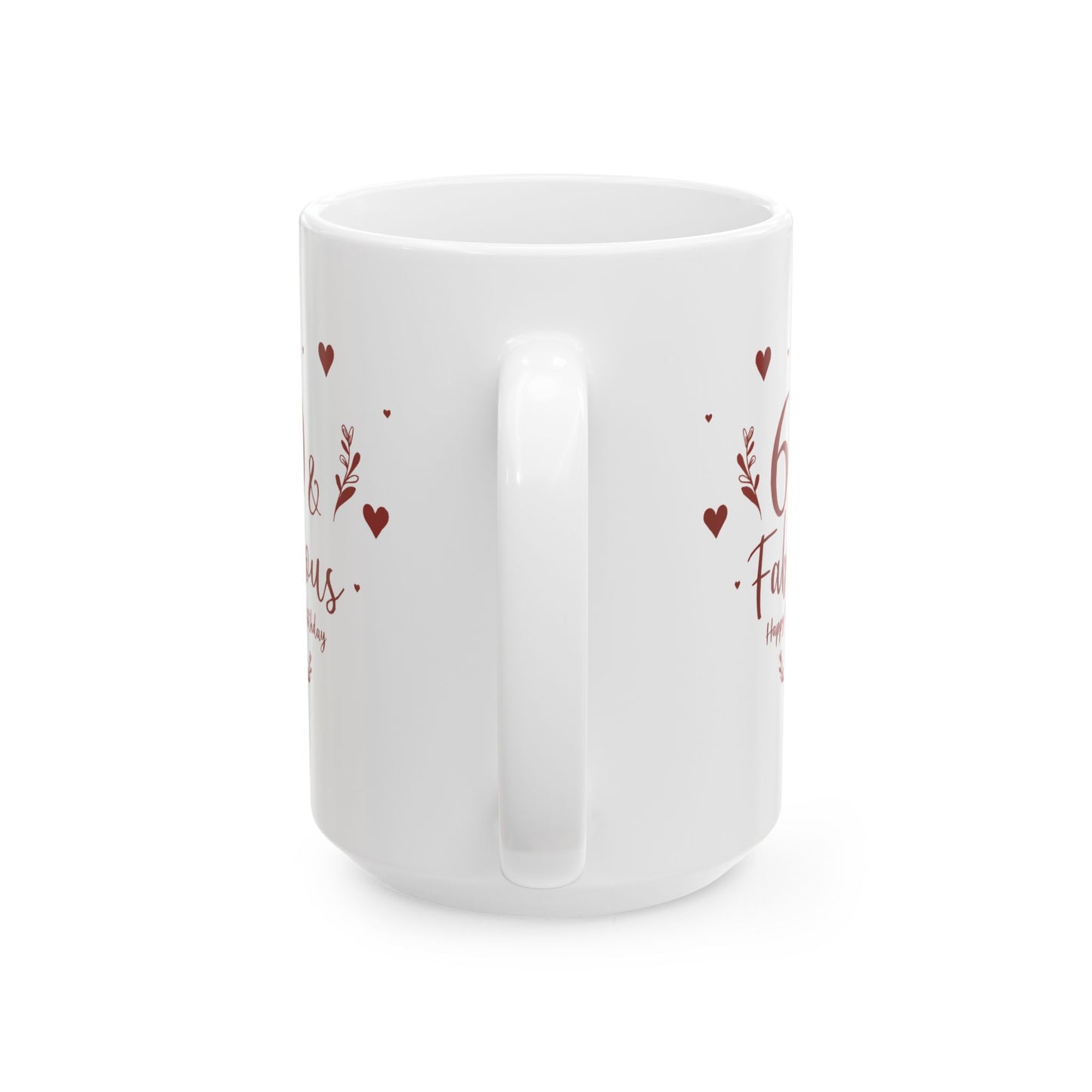 Personalized Fabulous 60th Birthday Ceramic Mug, Perfect Gift for Milestone Celebrations, Mug for Wife, Fun Coffee Mug, Birthday Gift