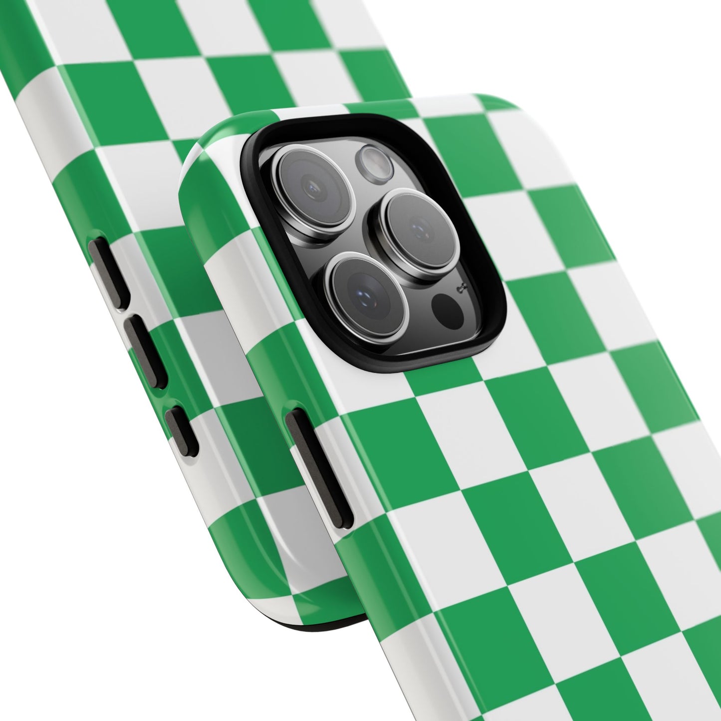 Green Checkerboard Phone Case, iPhone 17 Pro, 17, 16, 15, 14, 13, 12, 11, X, XR, XS MAX, Mobile Cover, Gift for Students, Phone Accessory