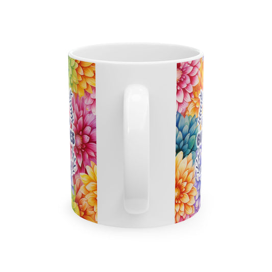 Colorful Floral Mug for Women Funny Kindness Quote Mug My Goal Is Kindness But Bitches Make It Complicated Gift for Friends, Sister, Mom