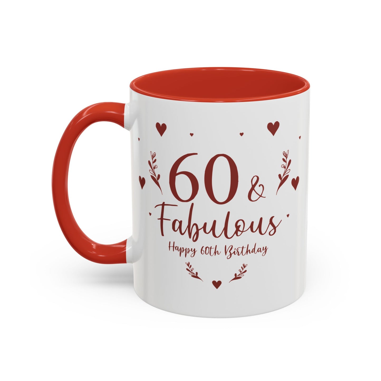 Personalized 60th Birthday Coffee Mug 60 & Fabulous, Birthday Gift, Custom Mug, Fun Coffee Cup, Celebration Drinkware, Personalized Present