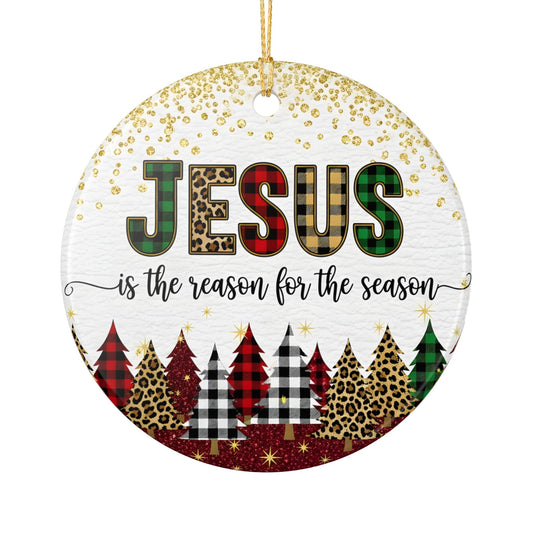 Jesus Is the Reason for the Season Ornament Christian Christmas Ornament Tree Décor Farmhouse Christmas Ornament Christian Stocking Stuffer