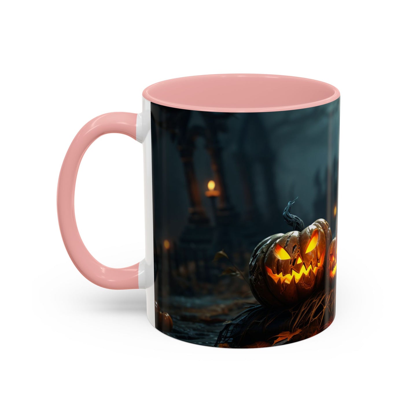 Halloween Pumpkin Accent Coffee Mug, Spooky Decor for Fall, Perfect Gift for Halloween Lovers, Seasonal Drinkware, Gift for Halloween Day