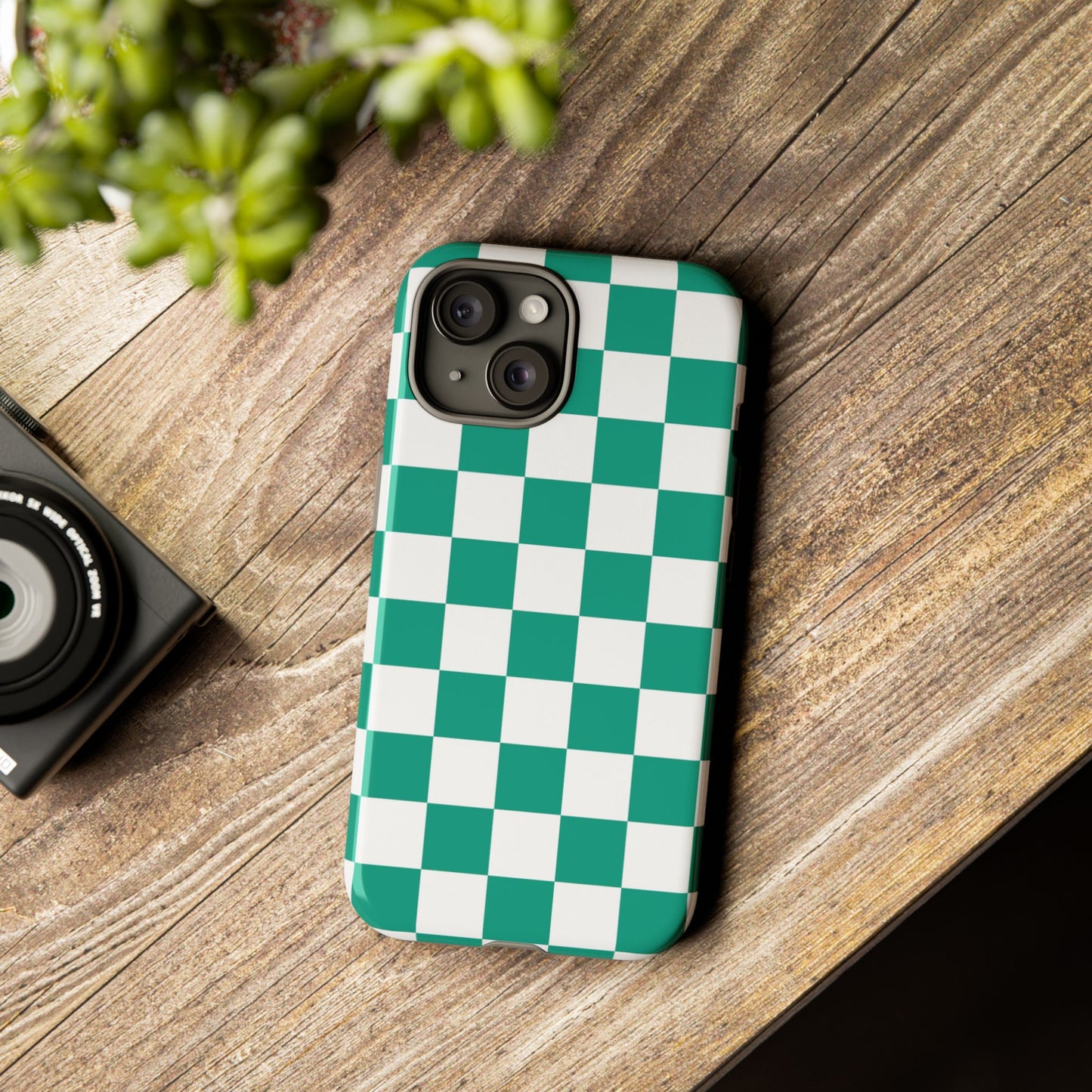Checkered iPhone Case, Stylish Phone Cover,  Mobile Case For iPhone 17 Pro, 17, 16, 15, 14, 13, 12, 11, X, XR,XS MAX, Chic Gift for Her