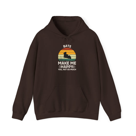 Bat Lovers Unisex Hoodie Sweatshirt, Make Me Happy Halloween Cozy Gift Idea, Unisex Sweatshirt Hoodie, Bat Lovers Apparel, Halloween Gift,