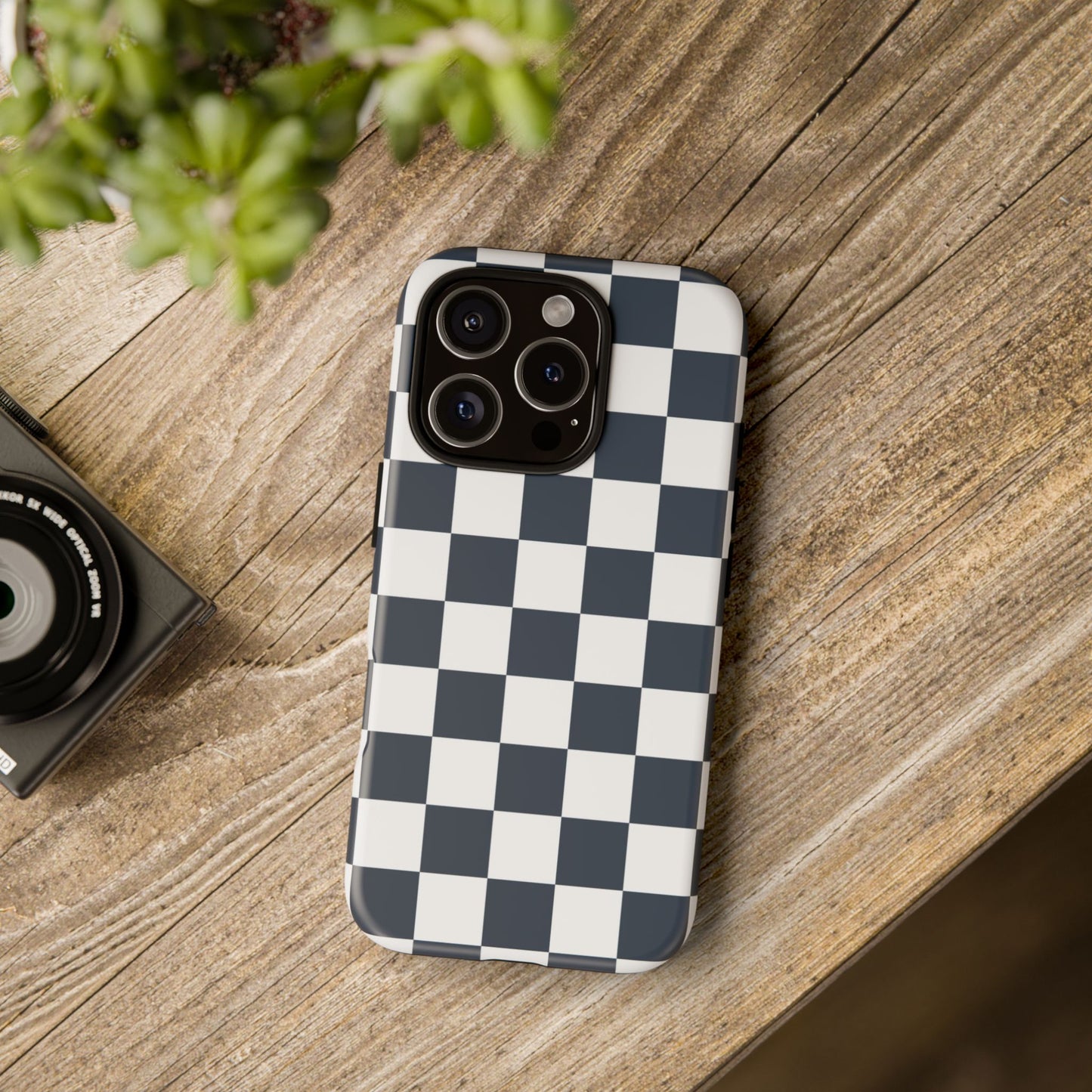 Checkered Pattern iPhone Case, iPhone Cover, Modern iPhone Accessory, Gift for Him, Trendy Mobile Protection