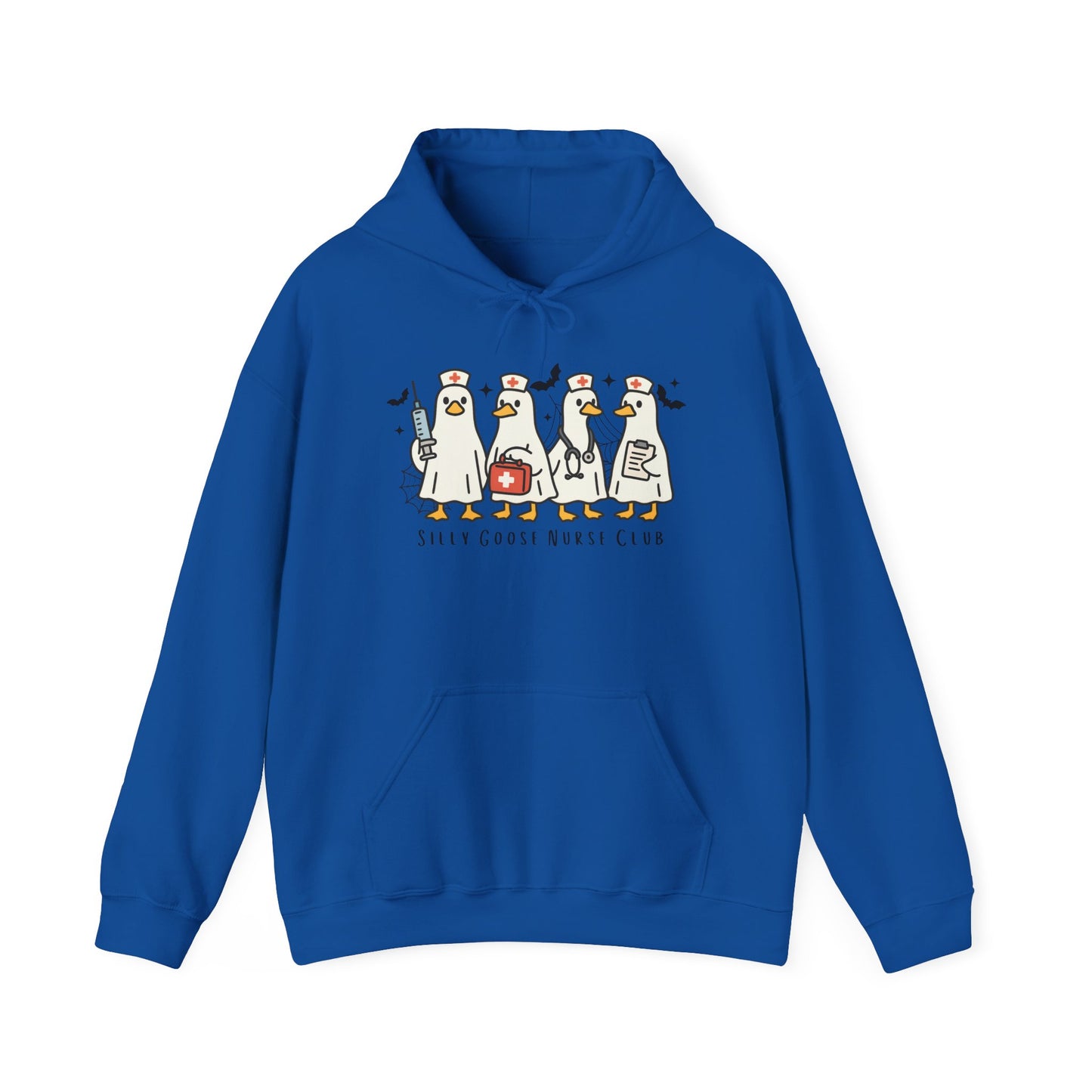 Silly Goose Nurse Hoodie - Unisex Heavy Blend Sweatshirt, Funny Gift for Friends, Cozy Casual Wear, Perfect for Birthdays, Celebrations
