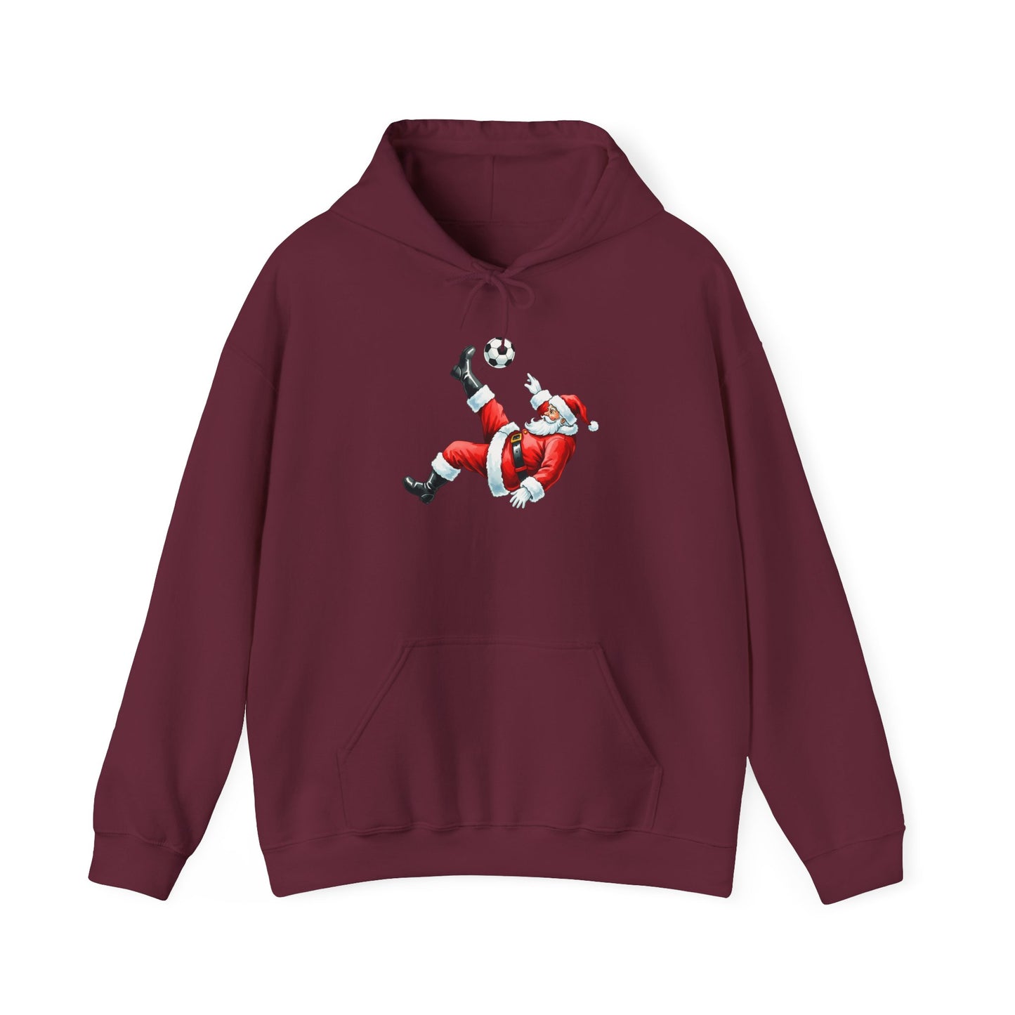 Santa Soccer Hoodie, Christmas Sportswear, Holiday Gift, Winter Fashion, Cozy Sweatshirt, Festive Apparel, Football Lover