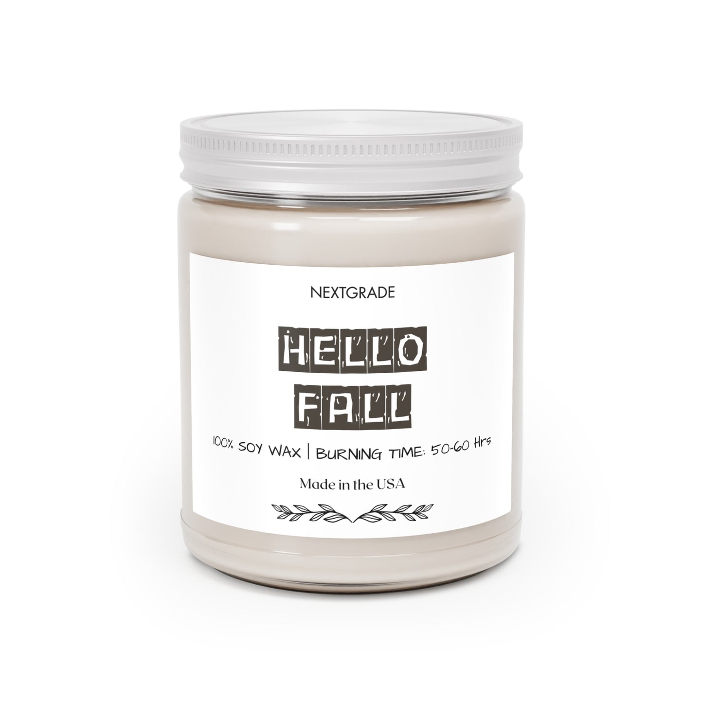 Fall Scented Soy Candle, Hello Fall, Cozy Home Decor, Eco-Friendly Gift, Aromatherapy, Holiday Gift, Autumn Vibes
