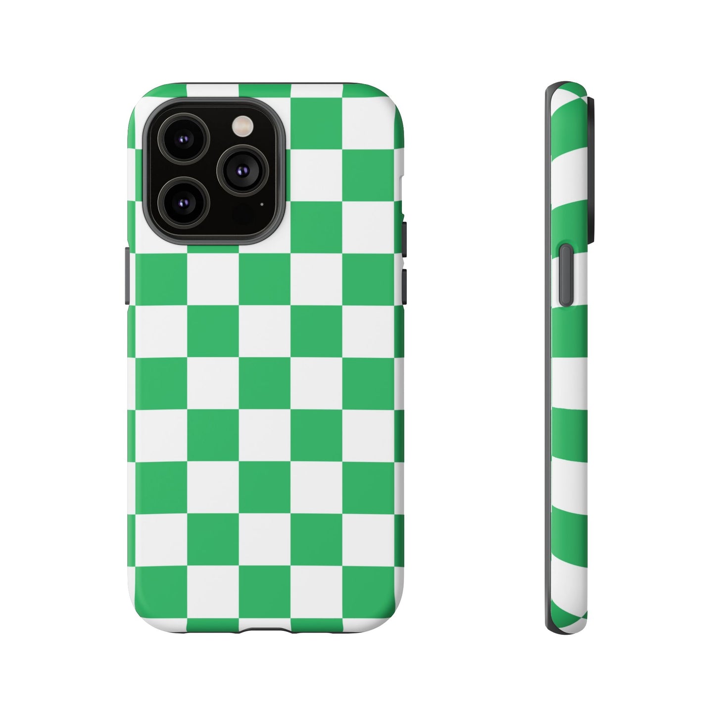 Green Checkerboard Phone Case, iPhone 17 Pro, 17, 16, 15, 14, 13, 12, 11, X, XR, XS MAX, Mobile Cover, Gift for Students, Phone Accessory