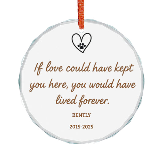 Custom If Love Could Have Kept You Here Pet Memorial Ornament Sympathy Gift for Dog or Cat Loss, Sympathy Gift, Loss of Pet Remembrance