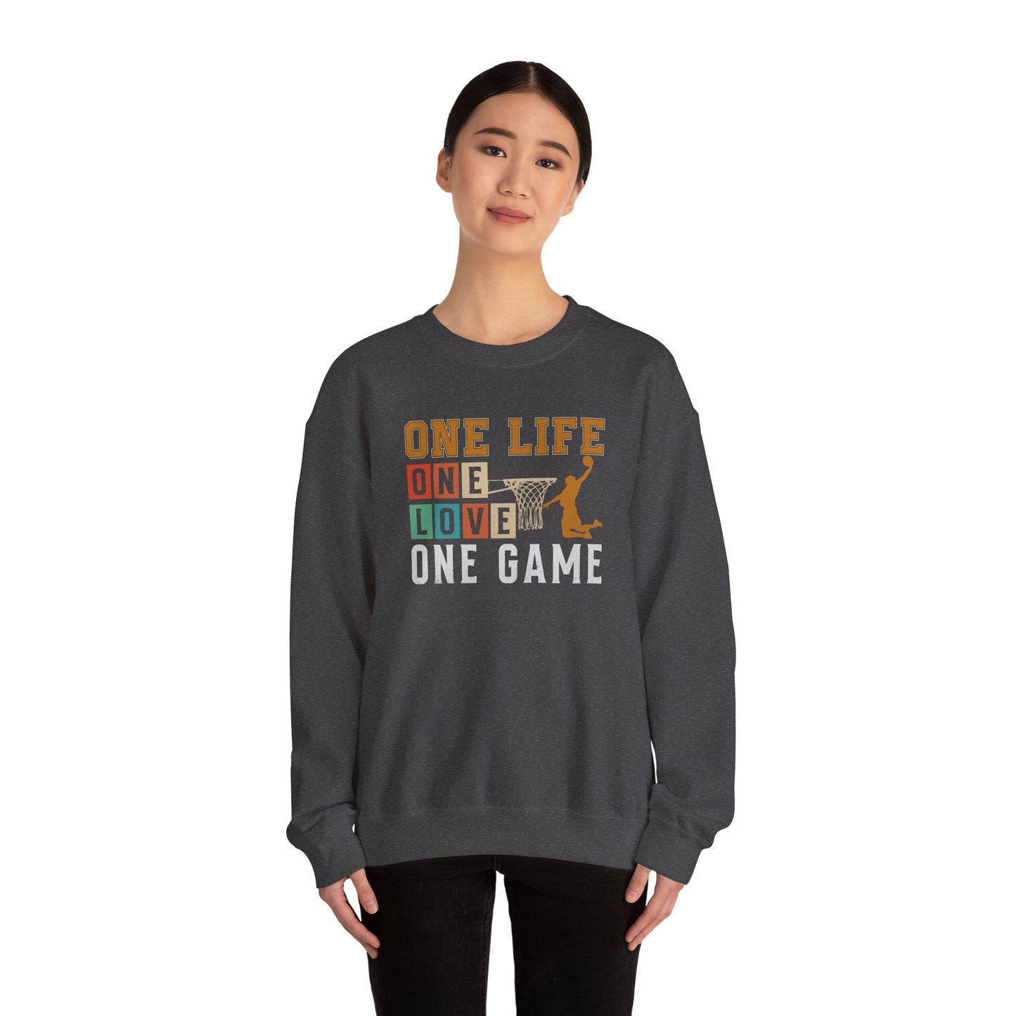 Basketball Sweatshirt with Motivational Quote, Perfect for Sports Lovers, Team Spirit, Gifts for Athletes, Friends, Players