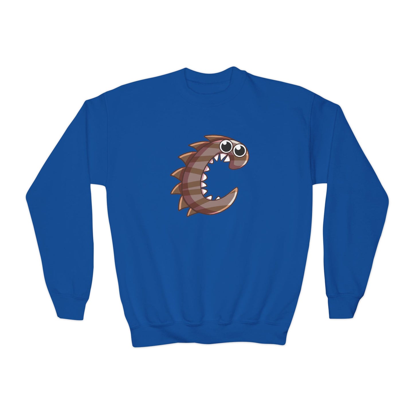 Cute Fish Graphic Youth Crewneck Sweatshirt, Fun Gift, Cozy Wear, Casual Style, Perfect for Kids, Name Initial Sweatshirt, Birthday Gift