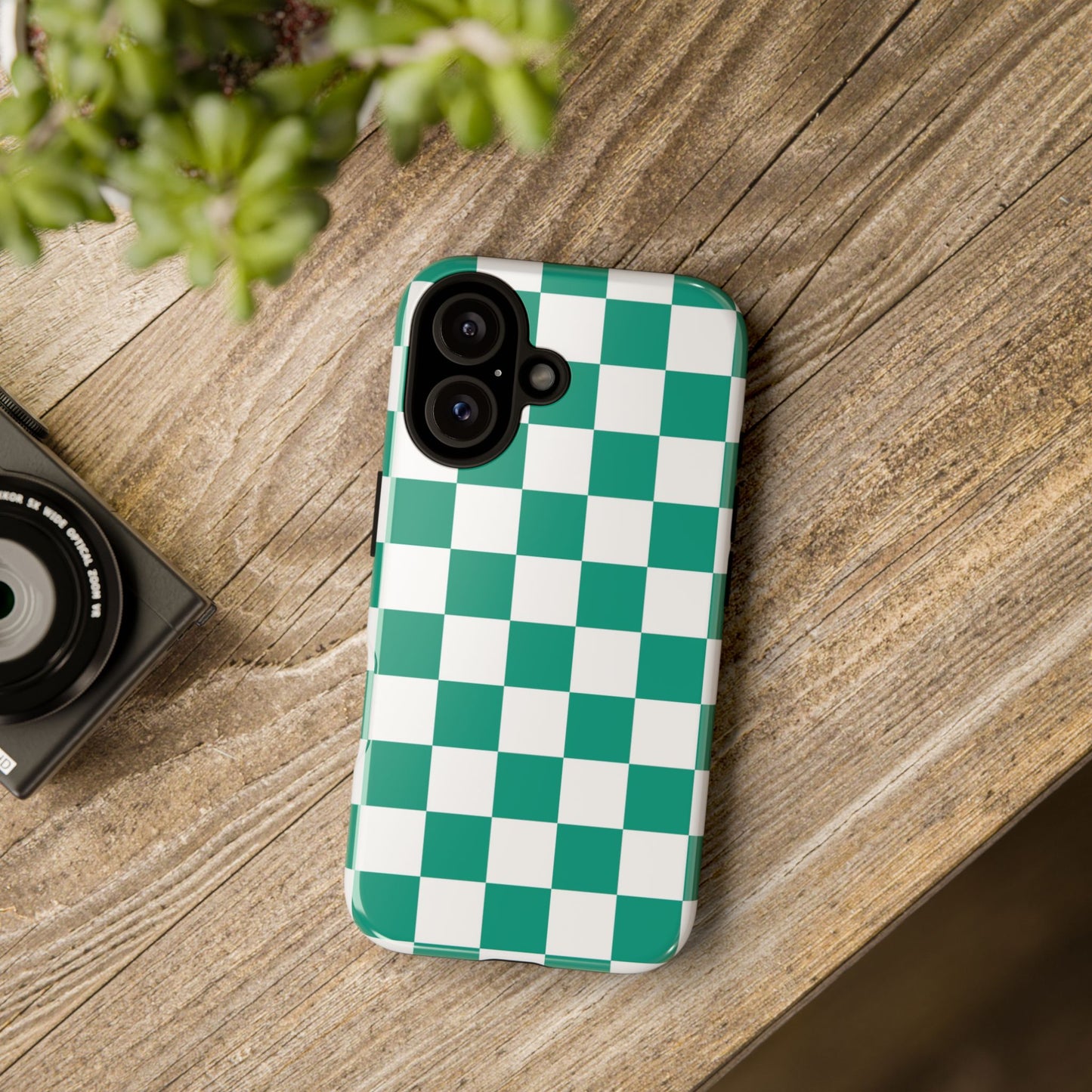 Checkered iPhone Case, Stylish Phone Cover,  Mobile Case For iPhone 17 Pro, 17, 16, 15, 14, 13, 12, 11, X, XR,XS MAX, Chic Gift for Her