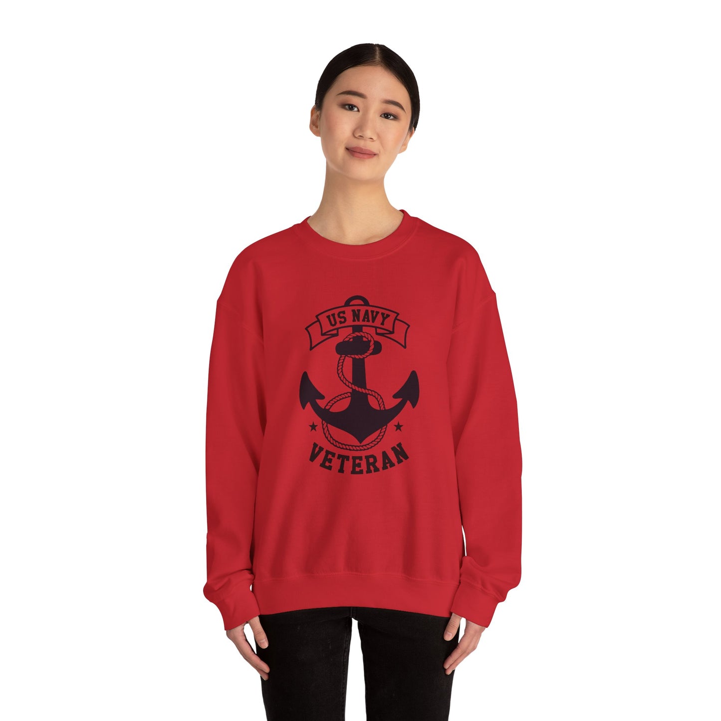 US Navy Veteran Crewneck Sweatshirt, Proud Navy Sweatshirt, Military Pride Apparel, Veteran Gift, Cozy Sweatshirt for Navy Heroes