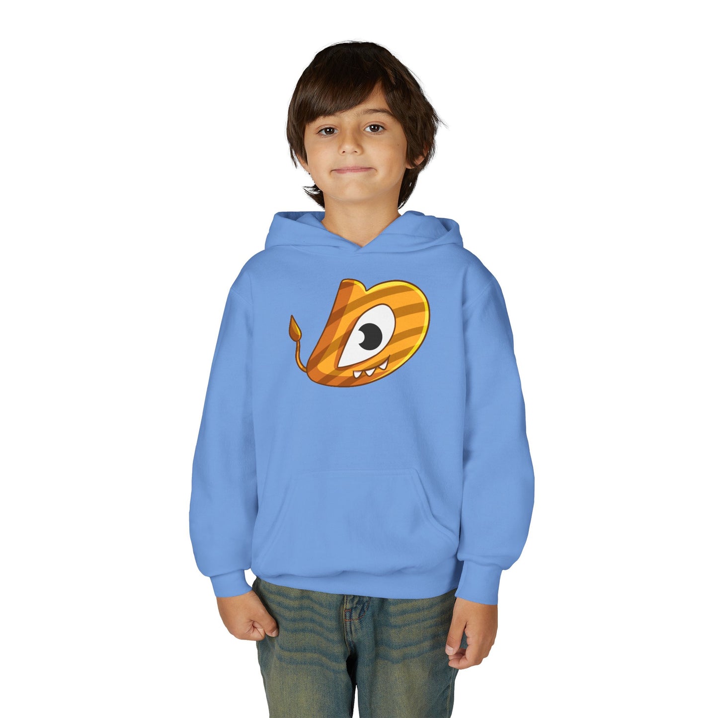 Whimsical Youth Hoodie with Playful Design, Cute Sweatshirt for Kids, Fun Gift for Birthdays, Cozy Winter Wear, Cartoon Style