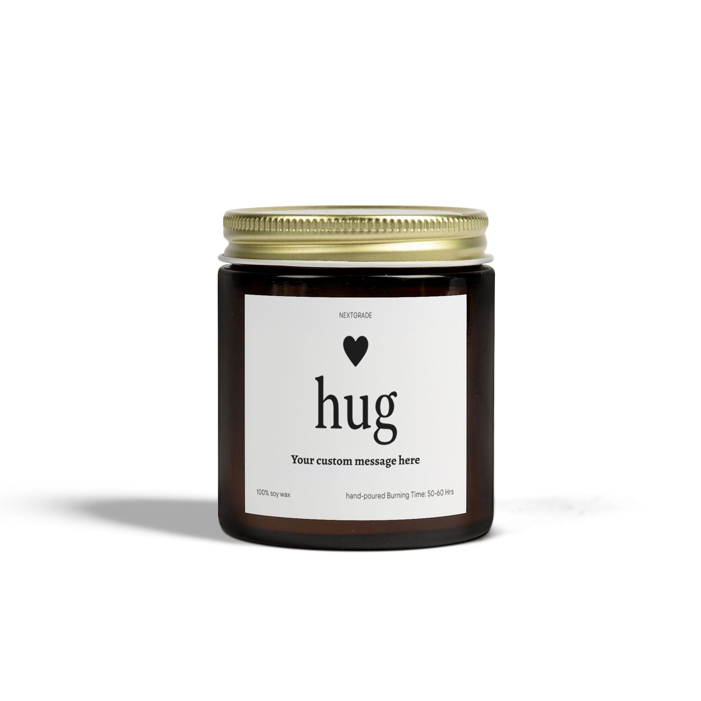 Personalized Soy Wax Scented Candle, Send a Hug Candle, Coconut Apricot Wax, Hug Candle, Ideal Gift for Friends, Home Decor, Cozy Atmosphere