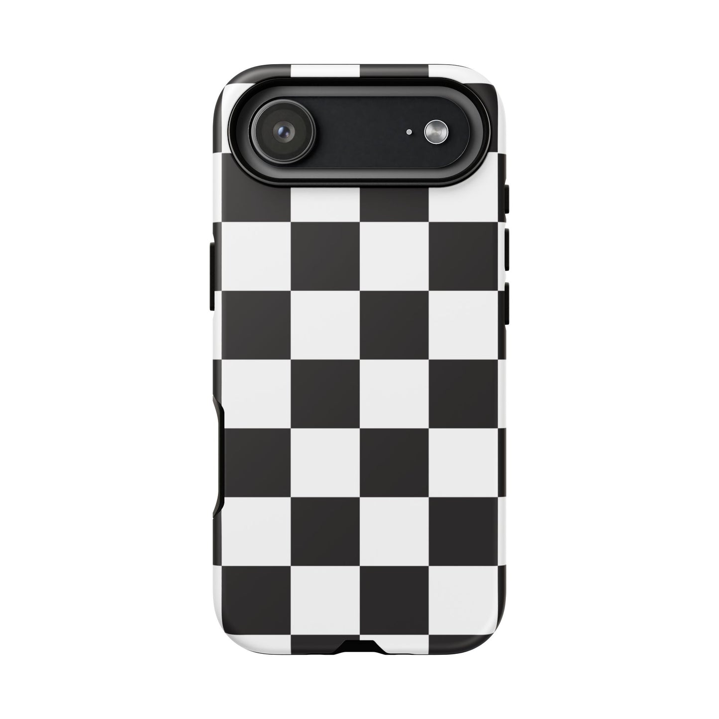 Black and White Checker iPhone Case, Stylish iPhone Cover for Teens, Holiday Gift, Unique Mobile Accessories, Tough Protection