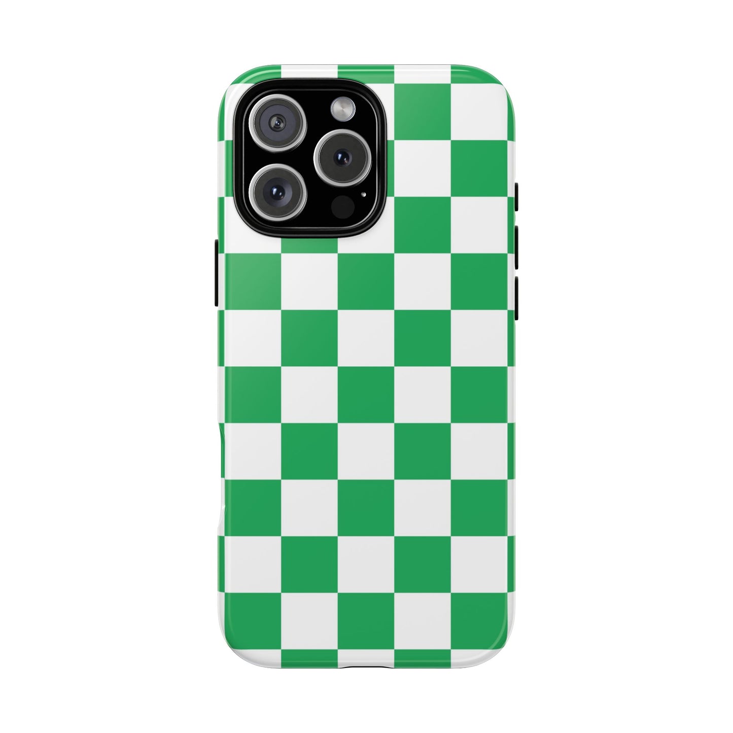Green Checkerboard Phone Case, iPhone 17 Pro, 17, 16, 15, 14, 13, 12, 11, X, XR, XS MAX, Mobile Cover, Gift for Students, Phone Accessory