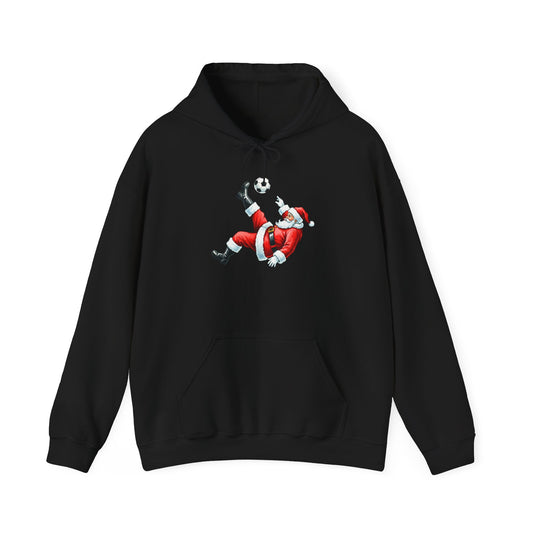 Santa Soccer Hoodie, Christmas Sportswear, Holiday Gift, Winter Fashion, Cozy Sweatshirt, Festive Apparel, Football Lover