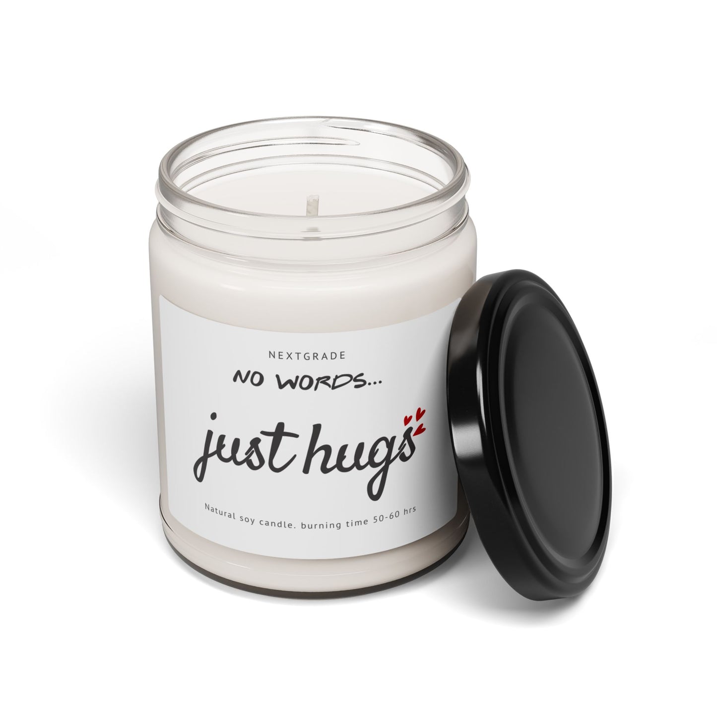 Sympathy Gifts for Loss of Loved One, No Words Just Hugs, Bereavement, Grief, Think of You, Condolence, Get Well Candle for Women