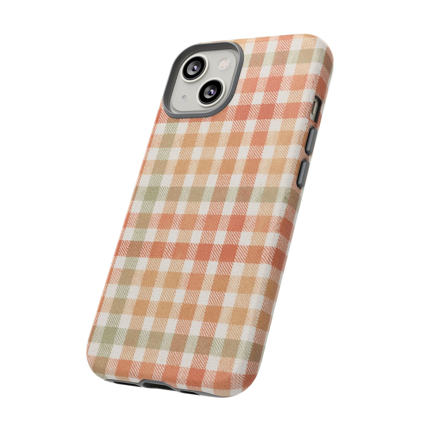 Boho Checkered Phone Case | Neutral Aesthetic Plaid Case | Retro Minimalist Check Design | iPhone Cover | Samsung Cover