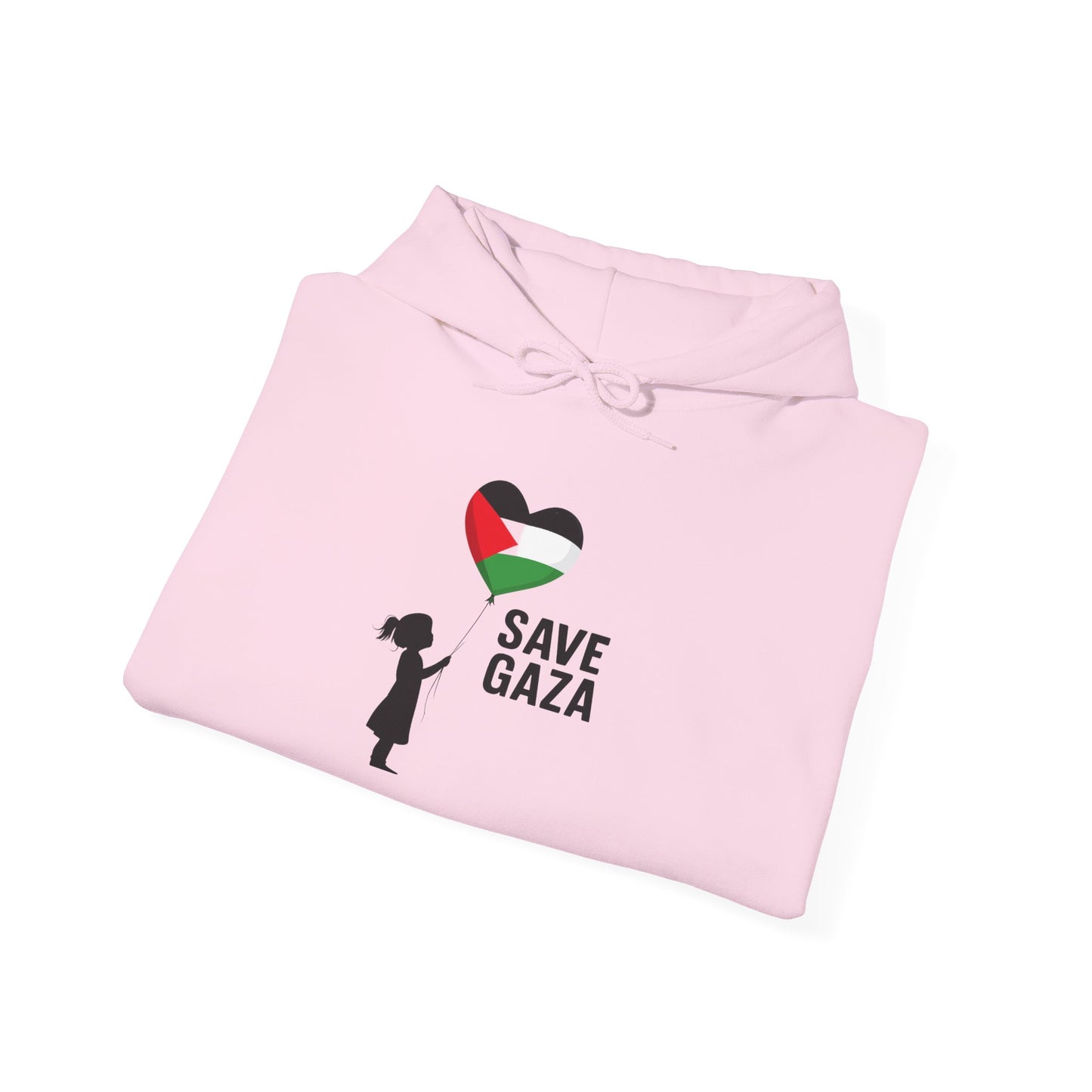 Unisex Heavy Blend Hooded Sweatshirt, Save Gaza, Statement Hoodie, Comfortable Casual Wear, Gift for Activists, Peace Supporters
