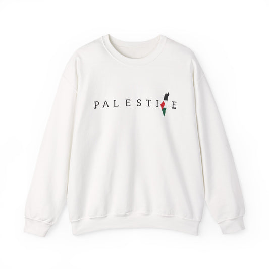 Palestine Heart Sweatshirt, Cozy Sweater, Casual Gift for Activists, Statement Apparel, Comfortable Layering Piece, Palestine Gift