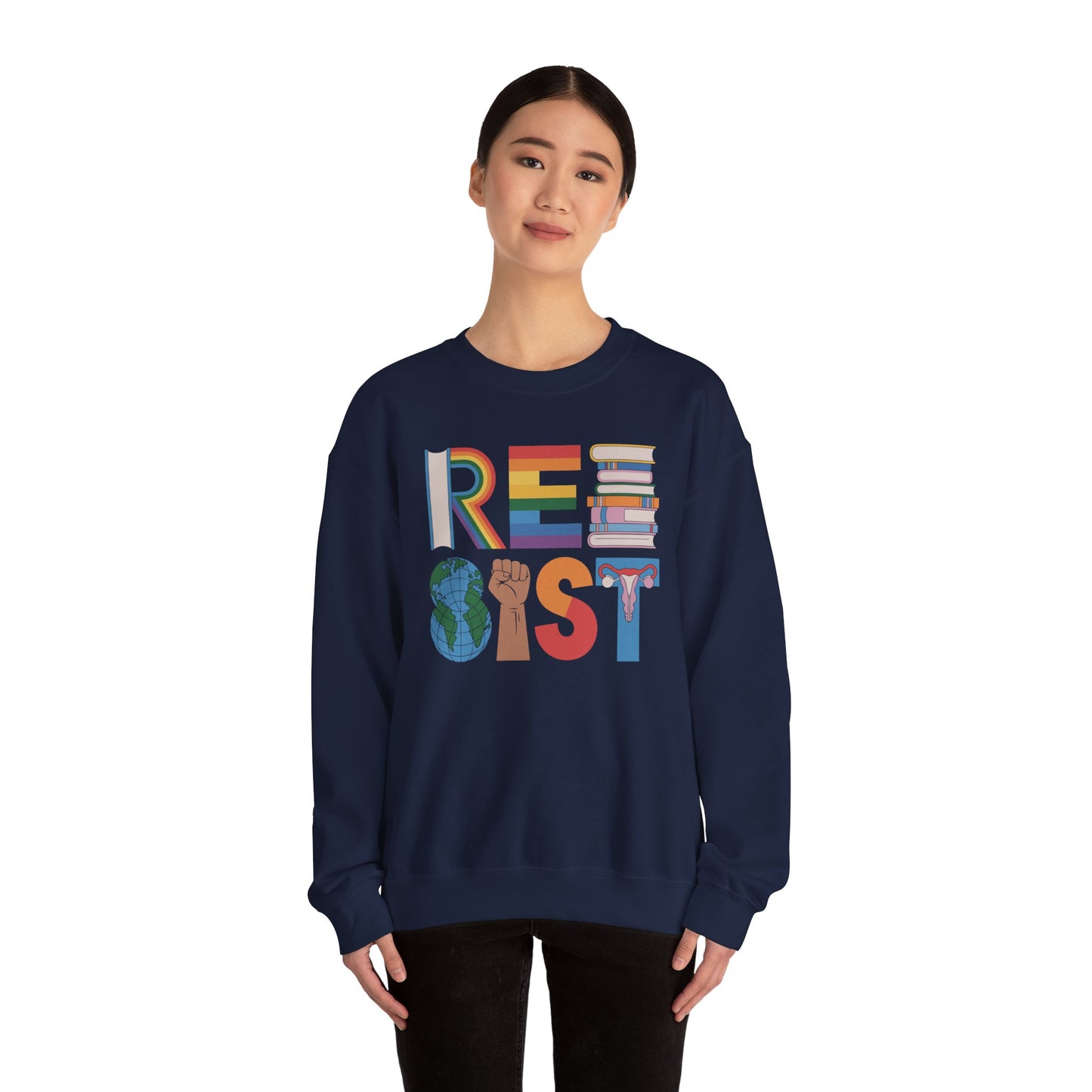 RESIST letter art Sweatshirt | RESIST Equality Sweatshirt | Feminist LGBTQ Pride Pullover | Social Justice Sweater | Empowerment Gift