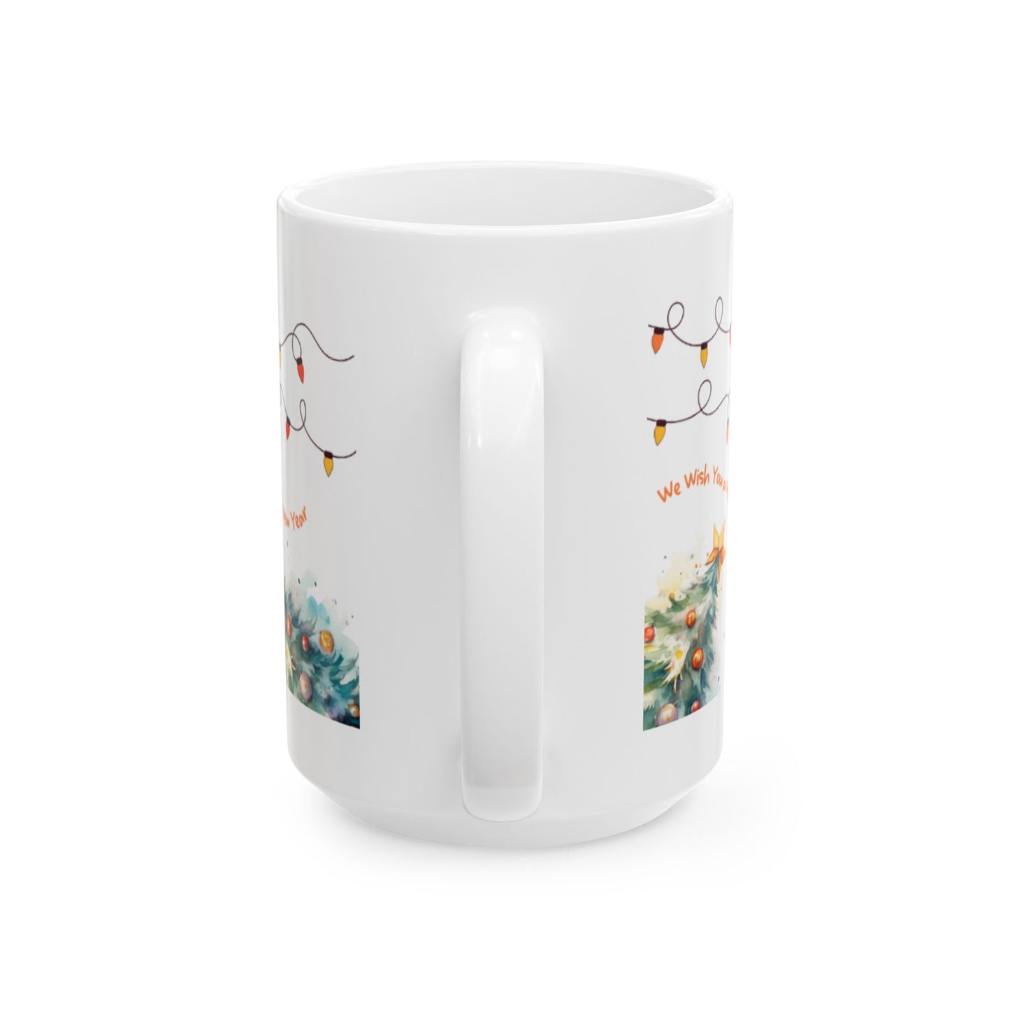 Personalized Christmas Cat Ceramic Mug, Custom Pet Lover Gift, Holiday Coffee Cup, Cute Feline Decor, Family Gift, Winter Celebration