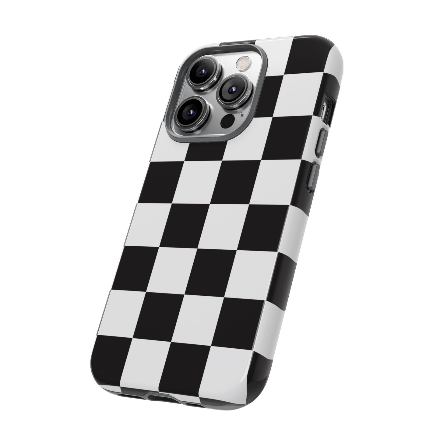 Black and White Checker iPhone Case, Stylish iPhone Cover for Teens, Holiday Gift, Unique Mobile Accessories, Tough Protection