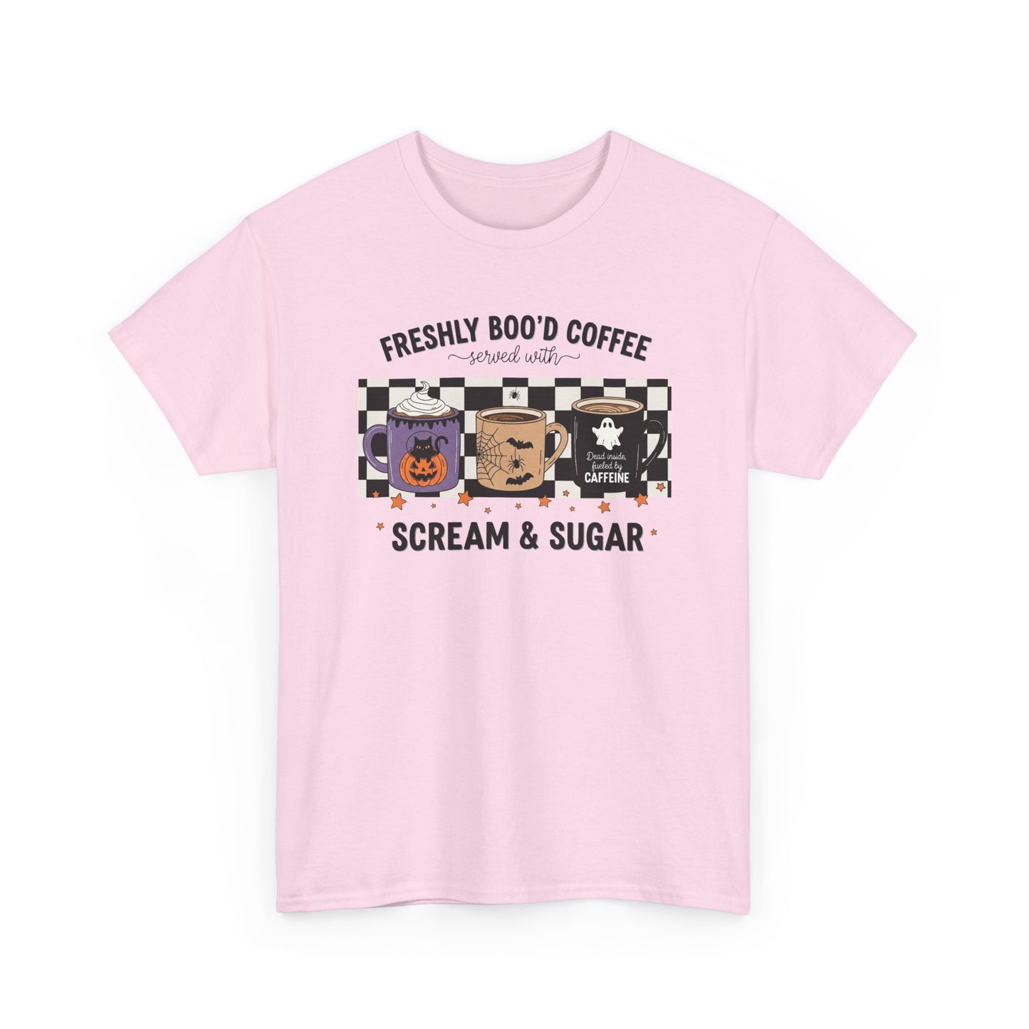 Coffee Lover Tee, Freshly Boo'd Coffee, Halloween Gift, Soft Cotton T-Shirt, Perfect for Fall Celebrations, Unique Graphic Tee