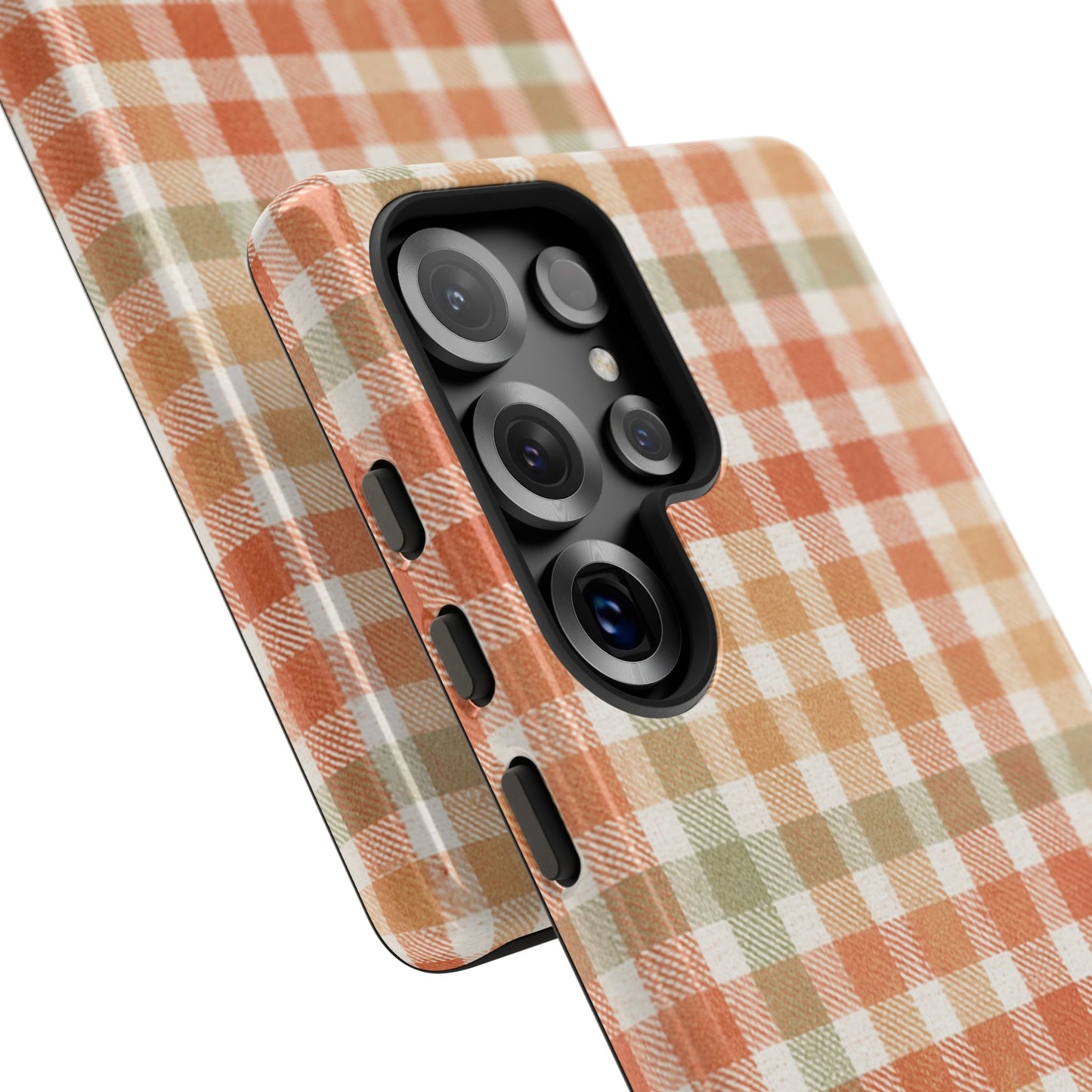 Boho Checkered Phone Case | Neutral Aesthetic Plaid Case | Retro Minimalist Check Design | iPhone Cover | Samsung Cover