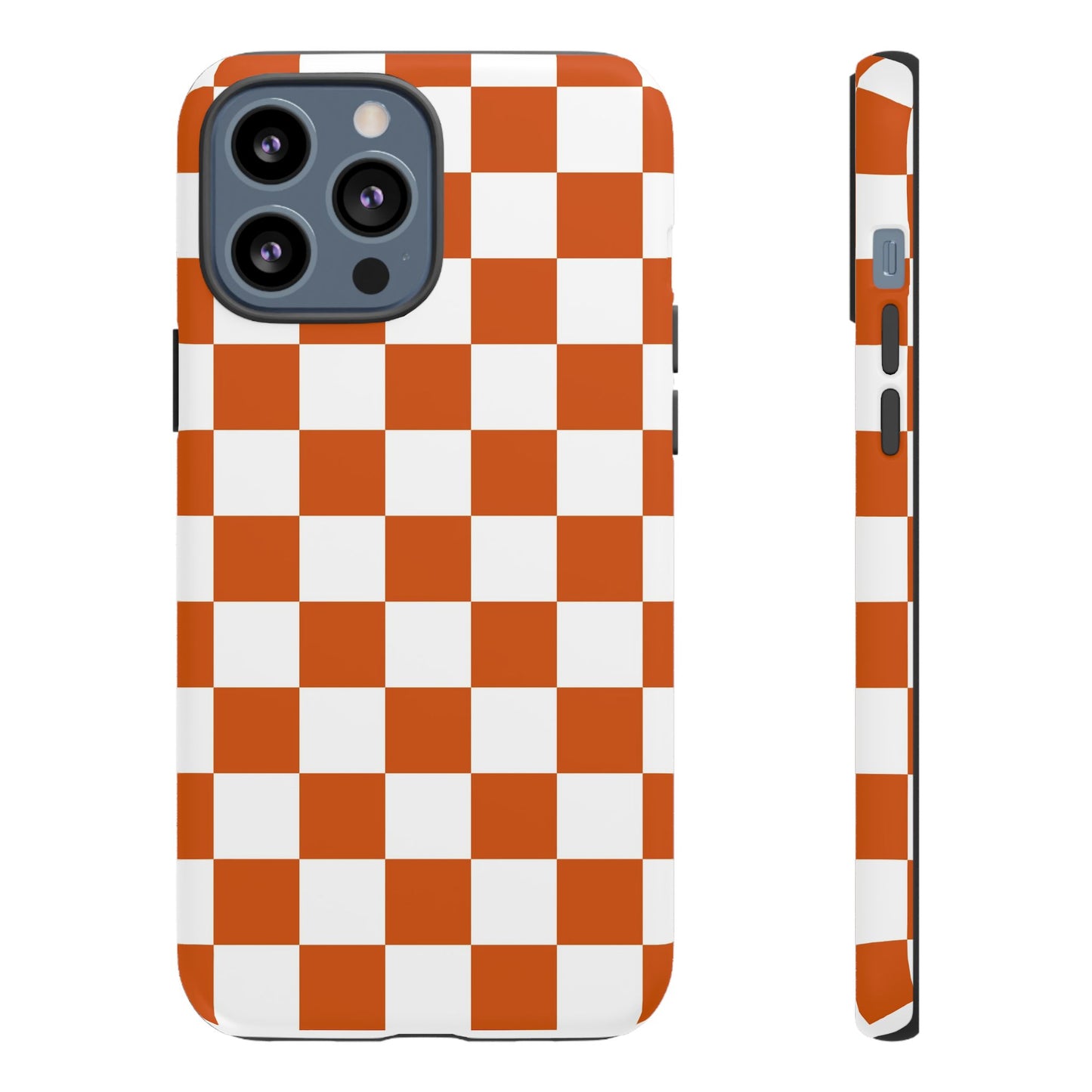 Checkered Phone Case, Checkered Phone Case - iPhone 17 16 15 14 13 12 11 Pro Max  - Trendy Black and Brown Checkerboard