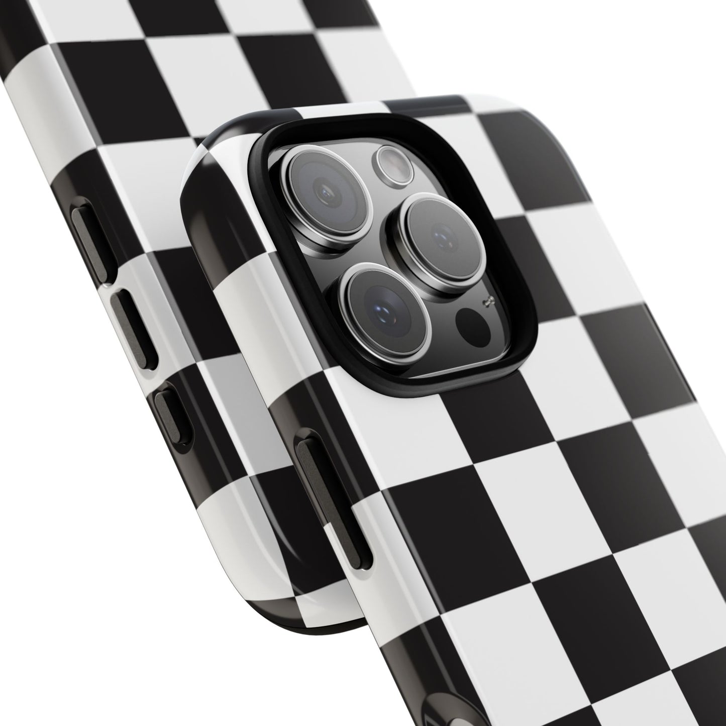 Black and White Checker iPhone Case, Stylish iPhone Cover for Teens, Holiday Gift, Unique Mobile Accessories, Tough Protection