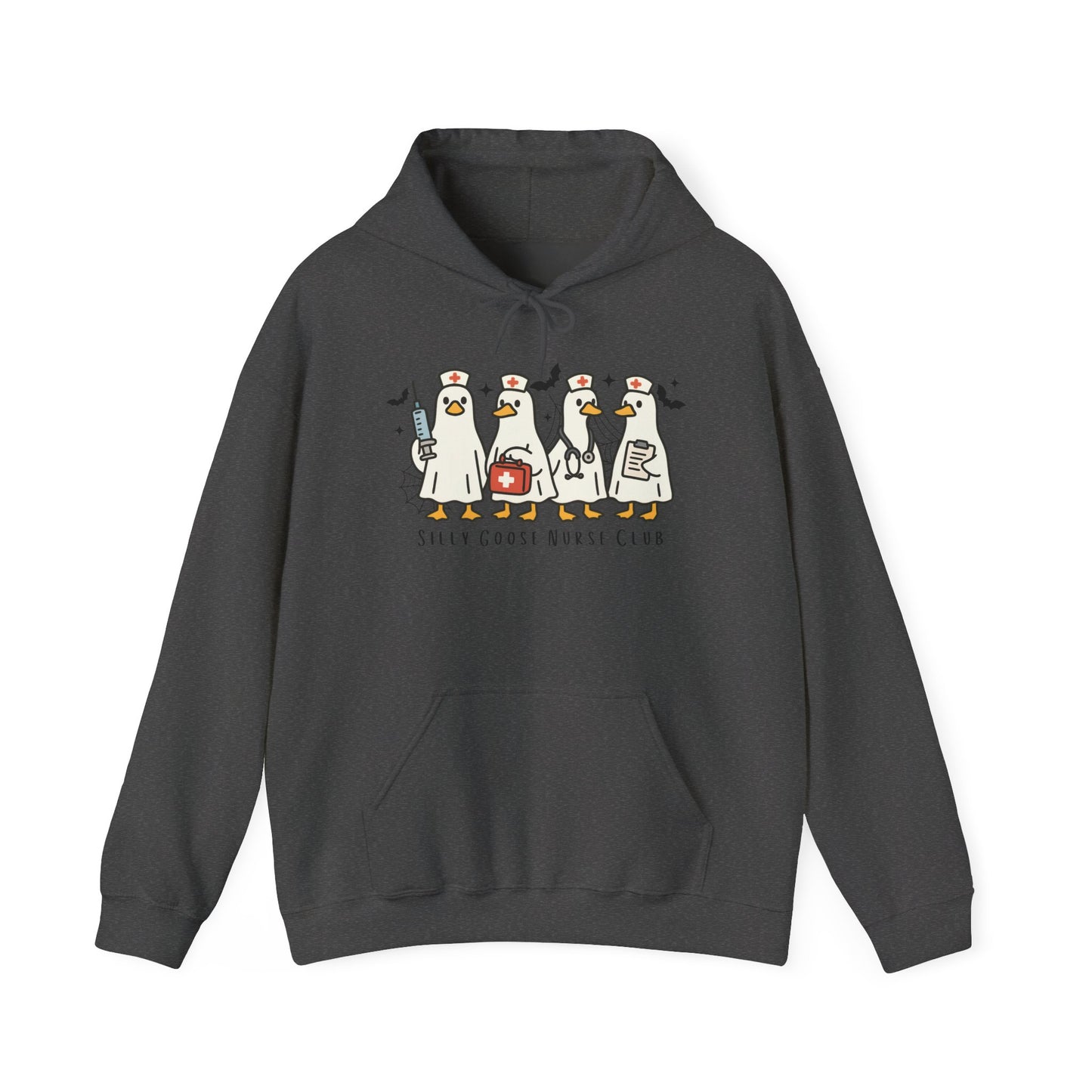 Silly Goose Nurse Hoodie - Unisex Heavy Blend Sweatshirt, Funny Gift for Friends, Cozy Casual Wear, Perfect for Birthdays, Celebrations