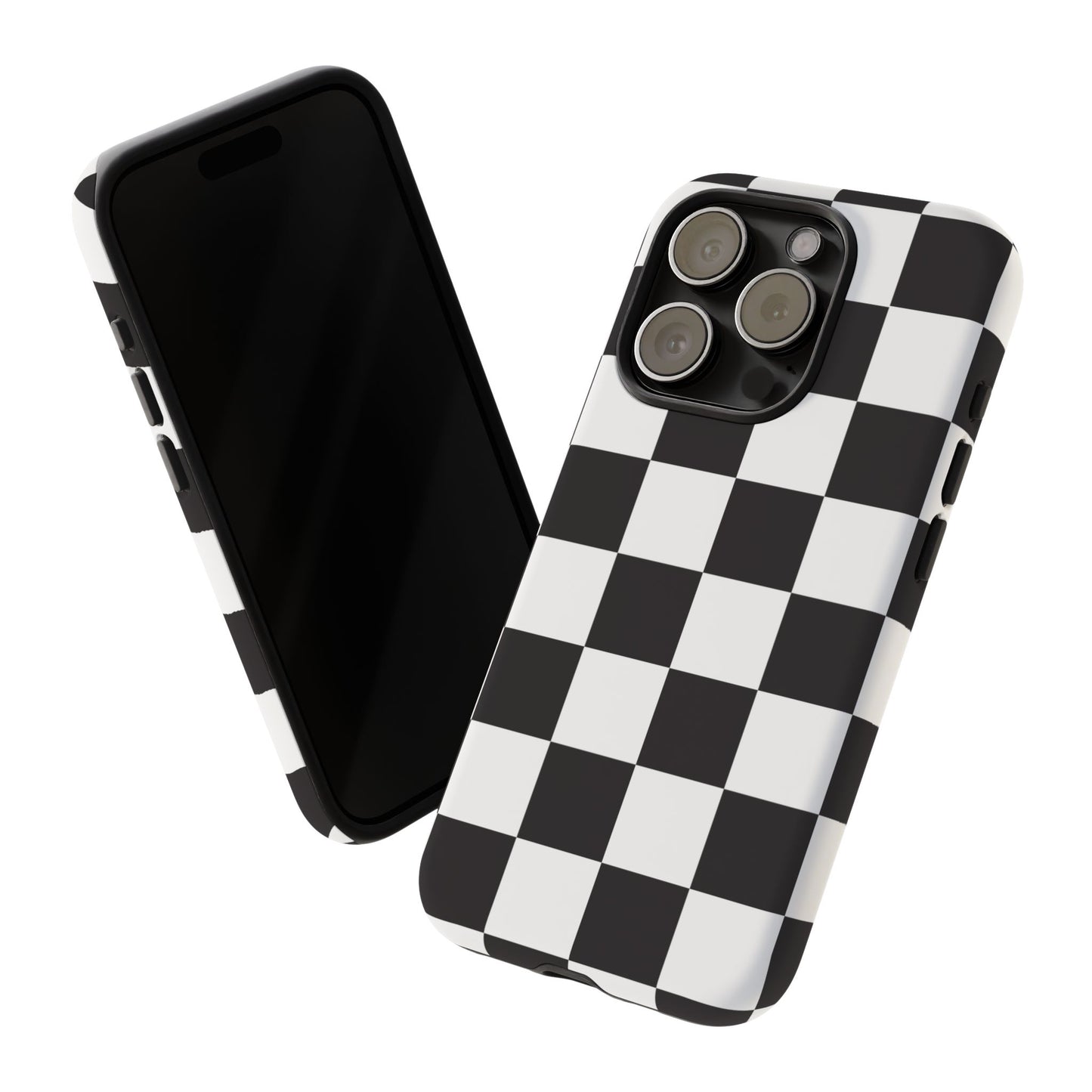 Black and White Checker iPhone Case, Stylish iPhone Cover for Teens, Holiday Gift, Unique Mobile Accessories, Tough Protection