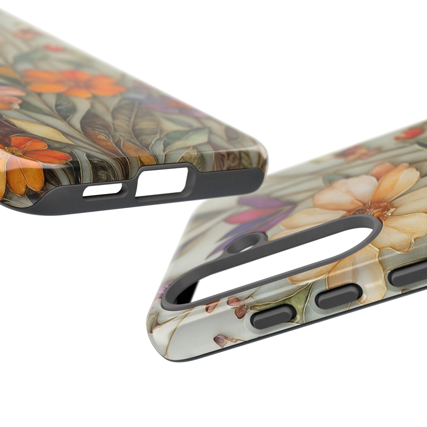 Phone case For iPhone & Samsung, Wildflower Mosaic MagSafe iPhone Case: Botanical Floral Design iPhone