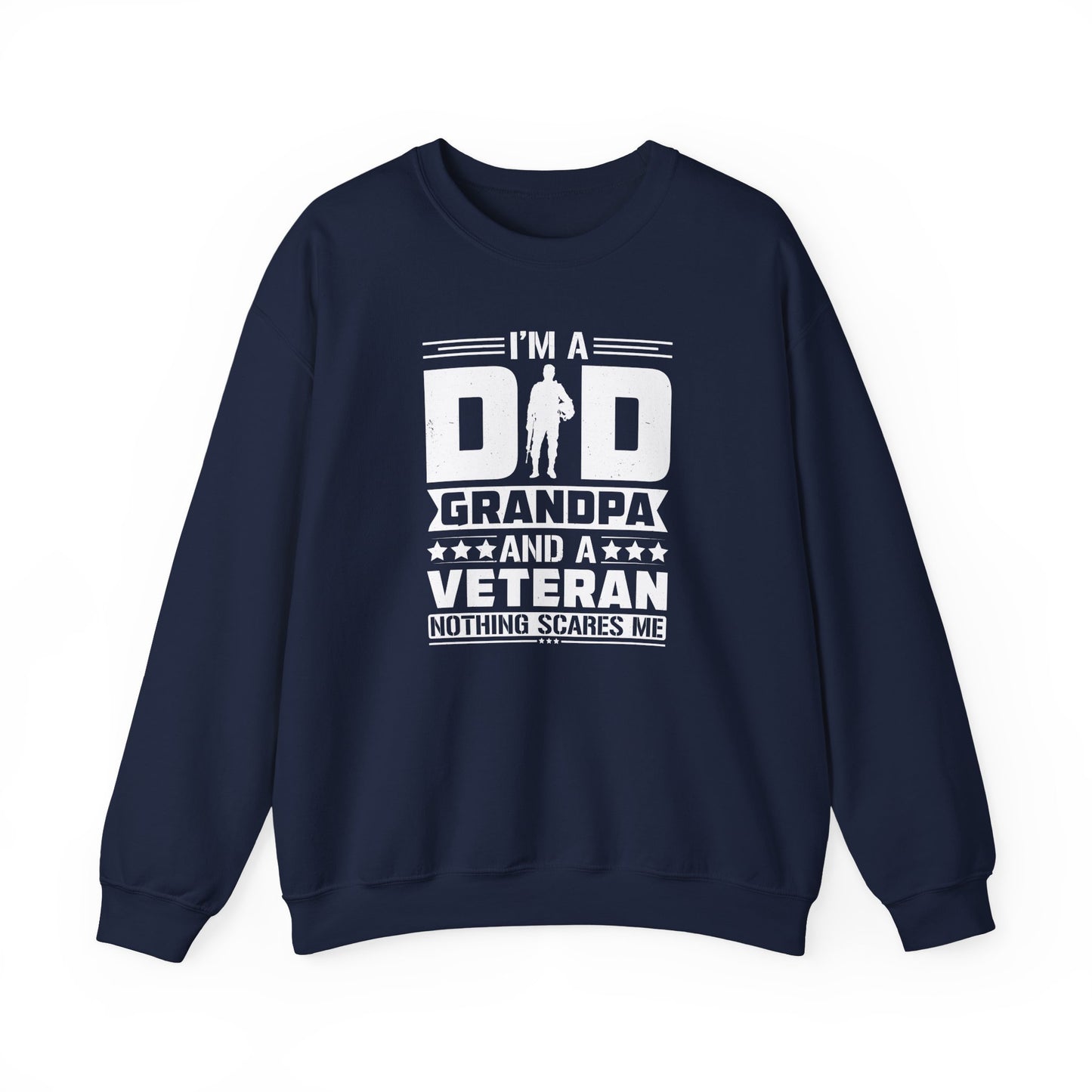 Veteran Grandpa  Cozy Casual Wear Sweatshirt, Father's Day Gift, Military Tribute, Proud Grandpa, Gift for Veteran's Grandpa, Military Pride