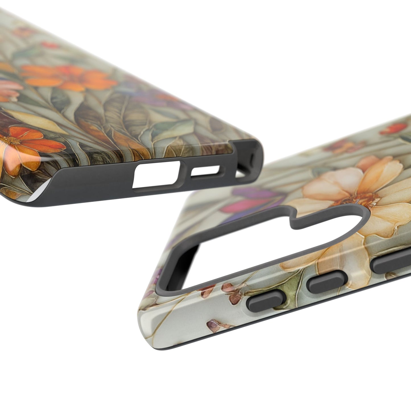 Phone case For iPhone & Samsung, Wildflower Mosaic MagSafe iPhone Case: Botanical Floral Design iPhone