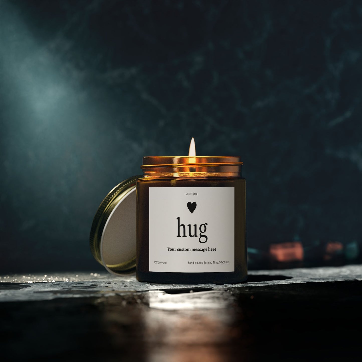 Personalized Soy Wax Scented Candle, Send a Hug Candle, Coconut Apricot Wax, Hug Candle, Ideal Gift for Friends, Home Decor, Cozy Atmosphere