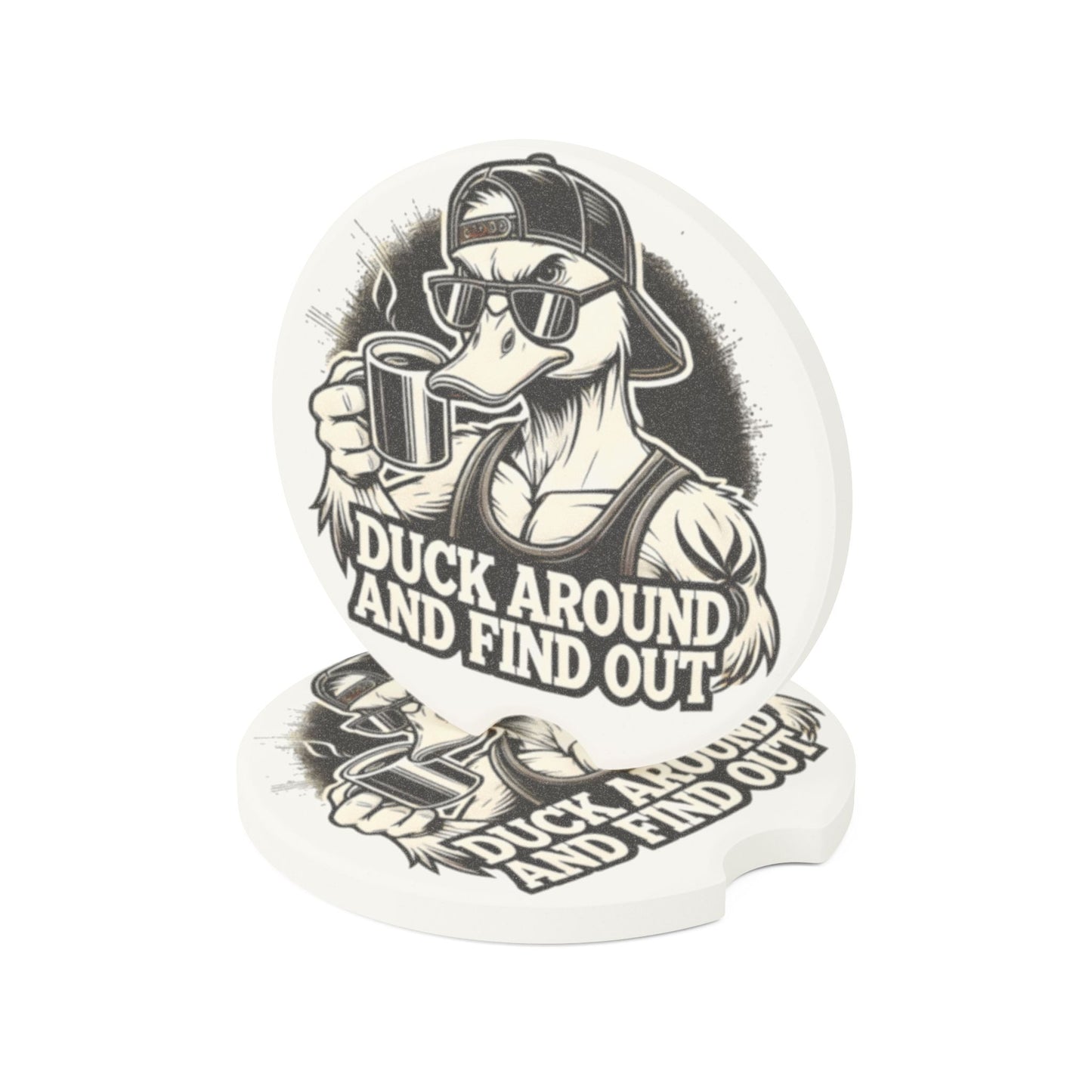 Duck Around and Find Out Car Coaster | Soapstone Drink Holder