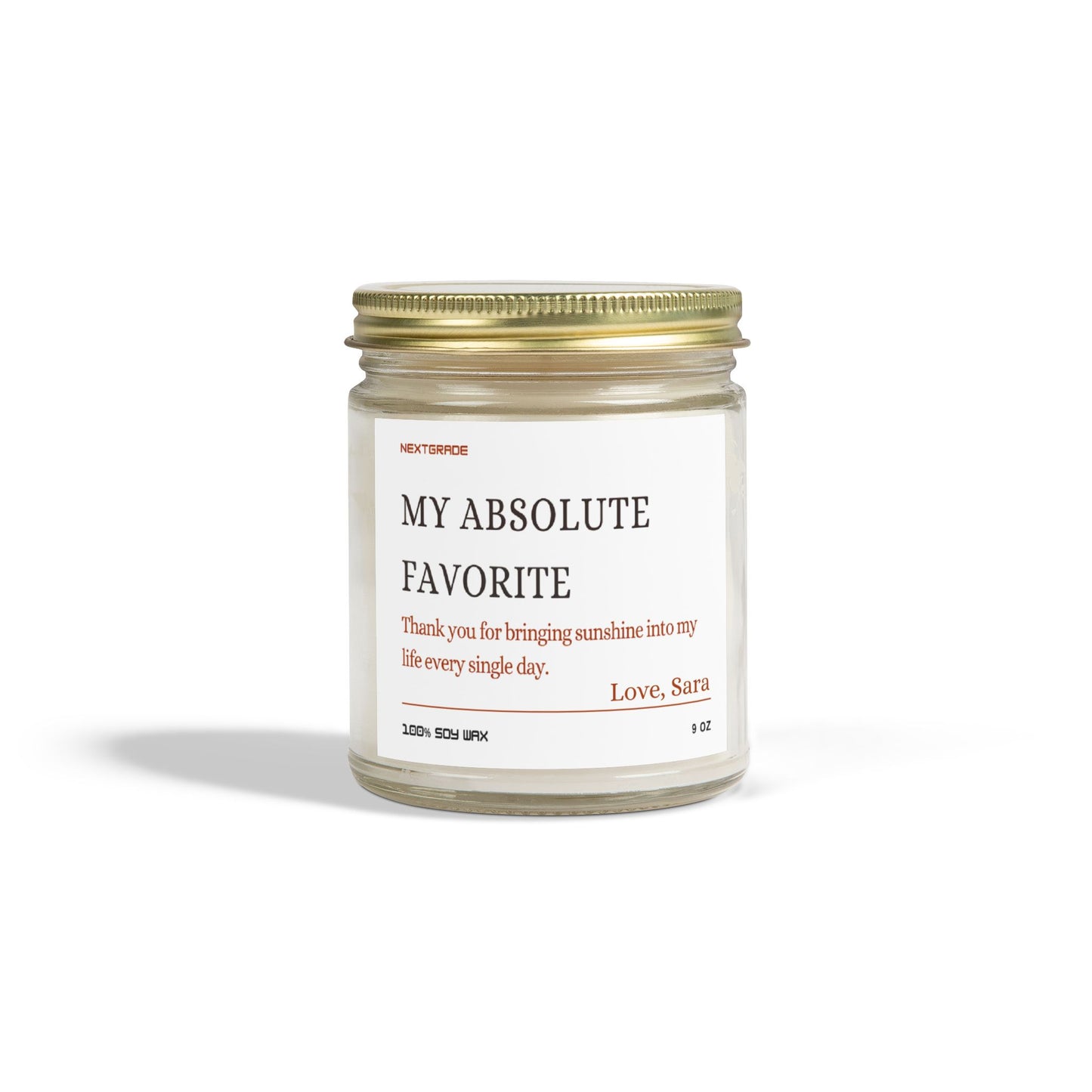 Personalized Scented Candles, My Absolute Favorite, Friendship Candle, Birthday Gift for Her Create Your Own Message Candle Gift For Mom
