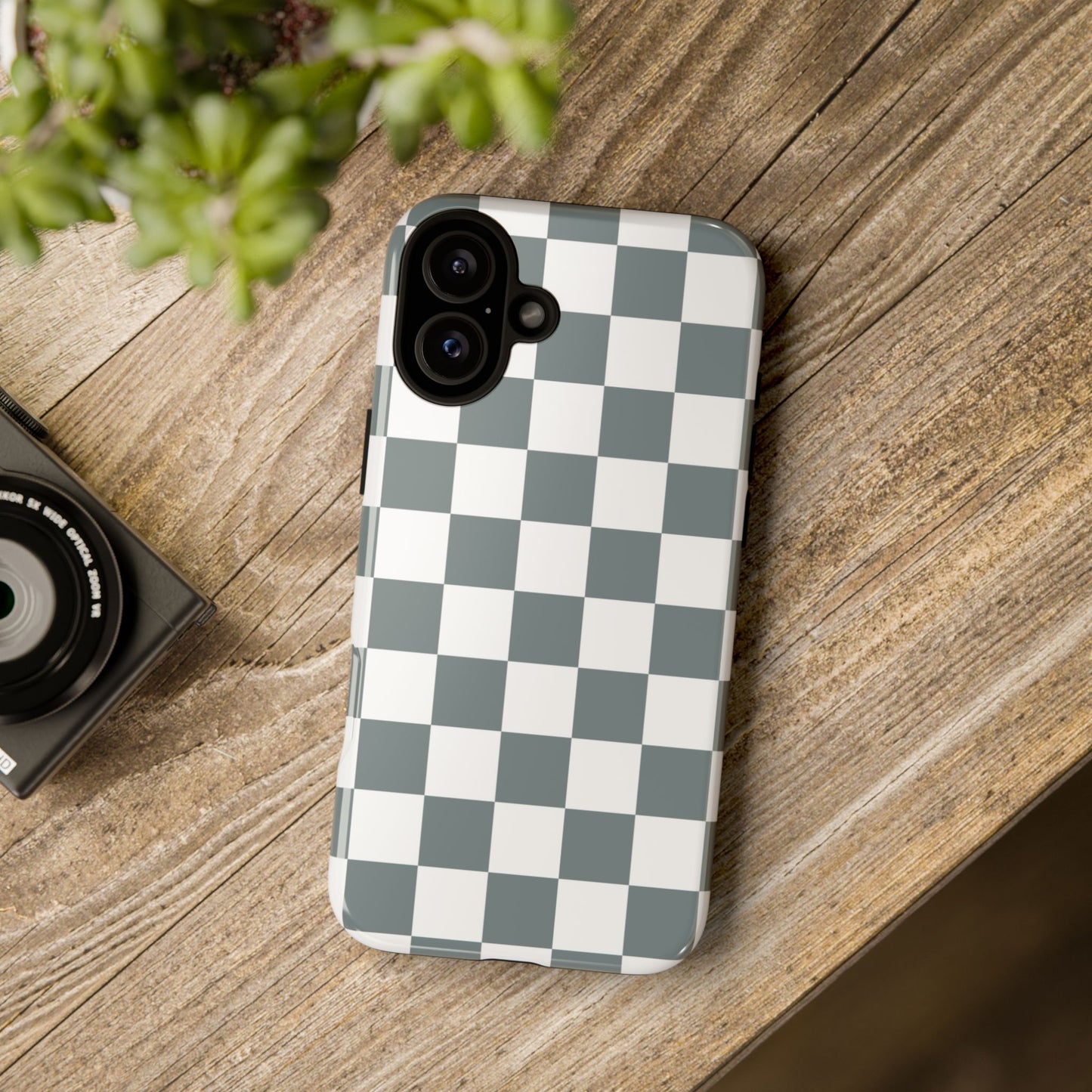 Stylish Checkerboard Phone Case, Durable Phone Cover, Unique Gift, iPhone 17 Pro, 17, 17 Air, 16, 15, 14, 13, 12, 11, X, XR, XS MAX
